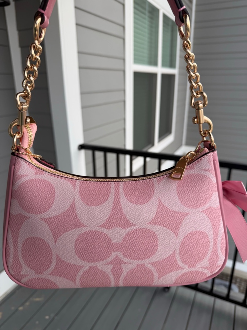 Coach Powder Pink Teri Shoulder Bag - Picture 4 of 9